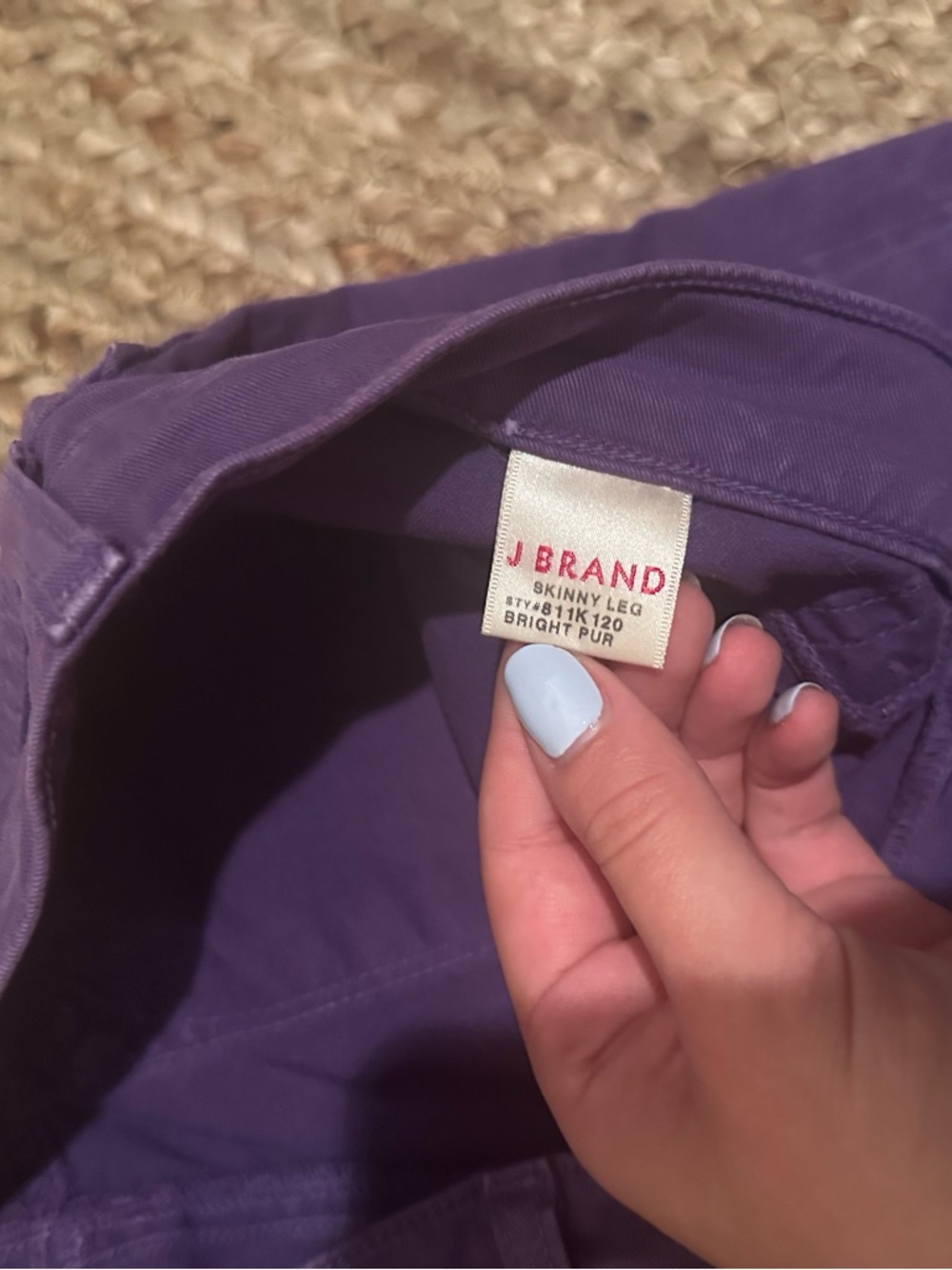 J BRAND PURPLE SKINNY JEANS - Picture 3 of 4